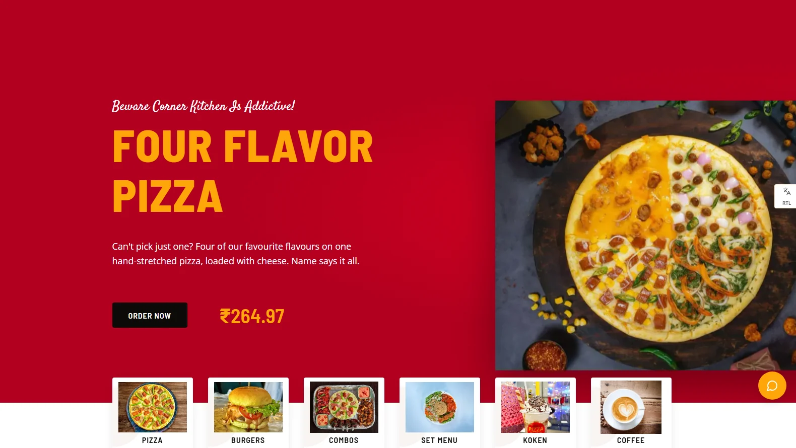 Online store home page